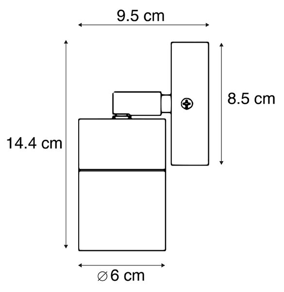 Chytré venkovní nástěnné svítidlo černé IP44 vč. WiFi GU10 - Solo