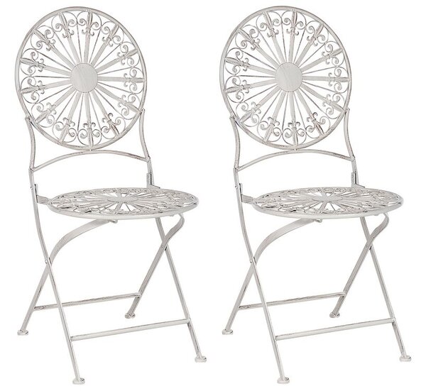 Set 2 ks zahradních židlí Sarala (bílá). 1075821