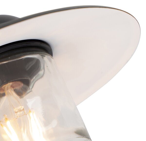 Chytrá venkovní nástěnná lampa černá IP44 vč. WiFi A60 - Mnichov