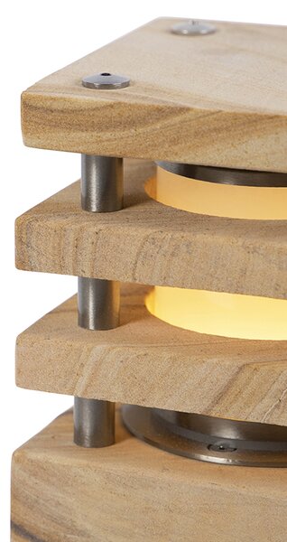 Moderní venkovní stojací lampa pískovcová 40 cm - Grumpy