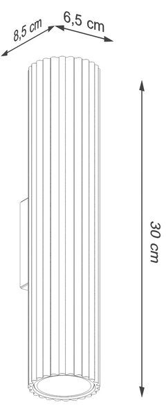 Nástěnné svítidlo Karbon, 1x tmavěbéžové hliníkové stínítko, (30 cm)