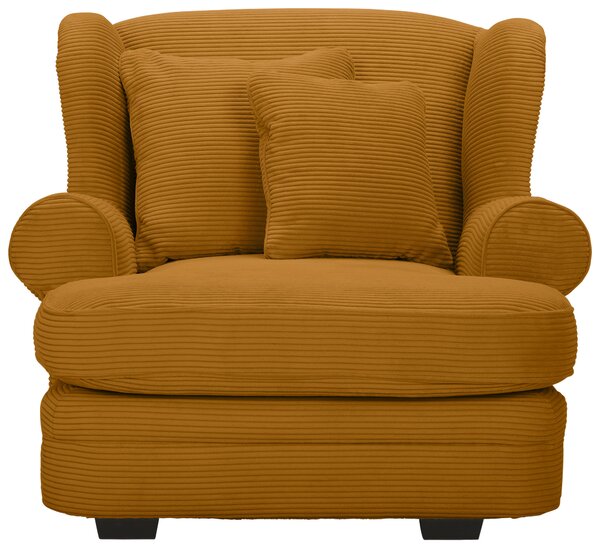 XXL KŘESLO, textil, tmavě žlutá Ambia Home - Křesla klasická