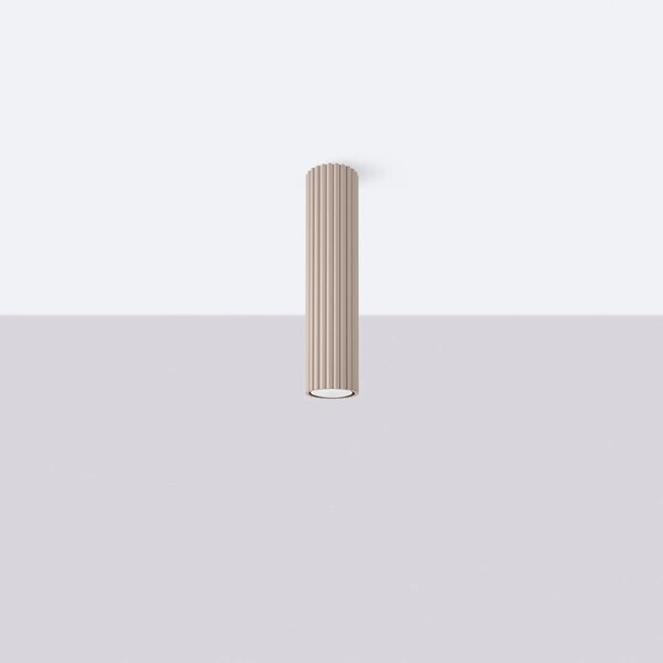 Stropní svítidlo Karbon, 1x tmavěbéžové hliníkové stínítko, (30 cm)