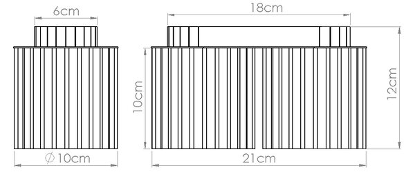 Stropní svítidlo Aura, 2x okrově červené hliníkové stínítko, (10 cm)