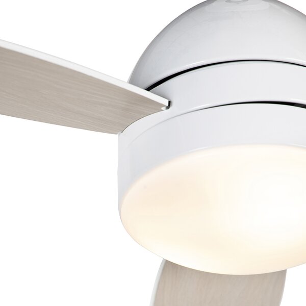 Stropní ventilátor bílý s potiskem dřeva 96 cm s dálkovým ovládáním - Rotar