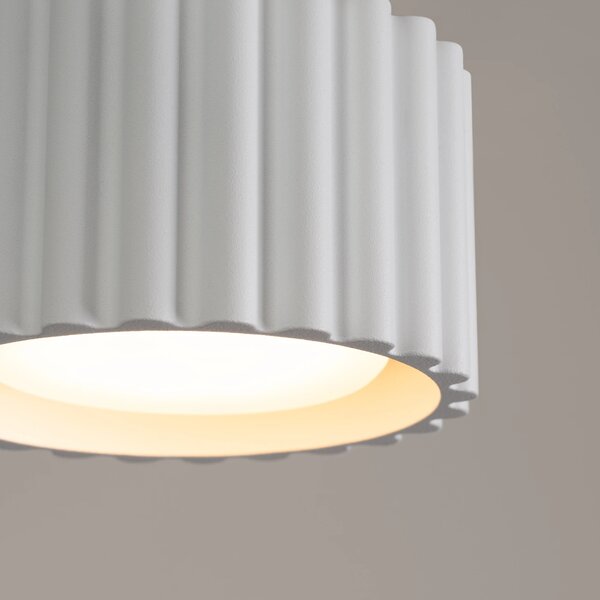 Stropní svítidlo Aura, 1x bílé hliníkové stínítko, (6 cm)
