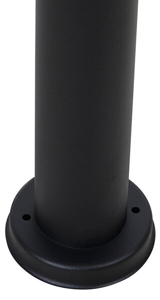 Stojací venkovní lampa černá s průhlednou koulí 100 cm IP44 - Sfera