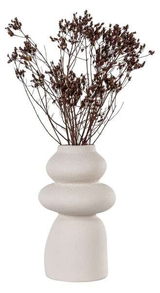 Krémová váza z kameniny (výška 26,5 cm) – House Nordic