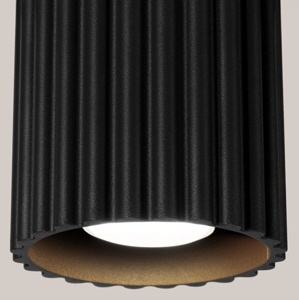 Stropní svítidlo Aura, 1x černé hliníkové stínítko, (10 cm)