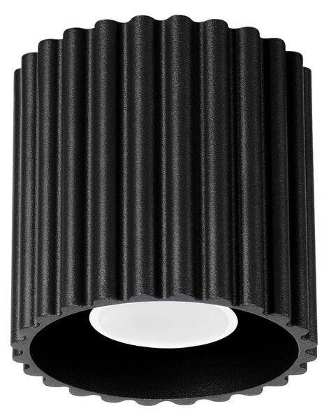 Stropní svítidlo Aura, 1x černé hliníkové stínítko, (10 cm)
