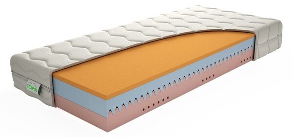 TEXPOL Komfortní matrace DREAM LUX - matrace s VISCO pěnou a Aloe Vera Silver potahem 140 x 200 cm