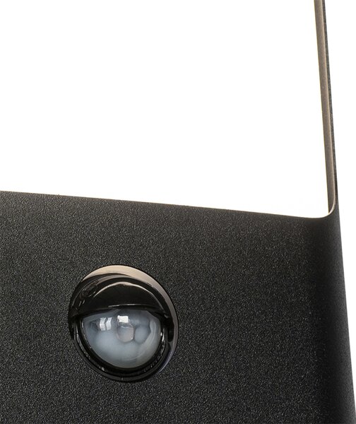 Nástěnné svítidlo černé vč. LED IP44 s pohybovým senzorem - Khuvan