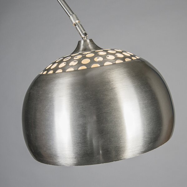 Ocelová oblouková lampa s kovovým stínítkem 33 cm nastavitelná - XXL
