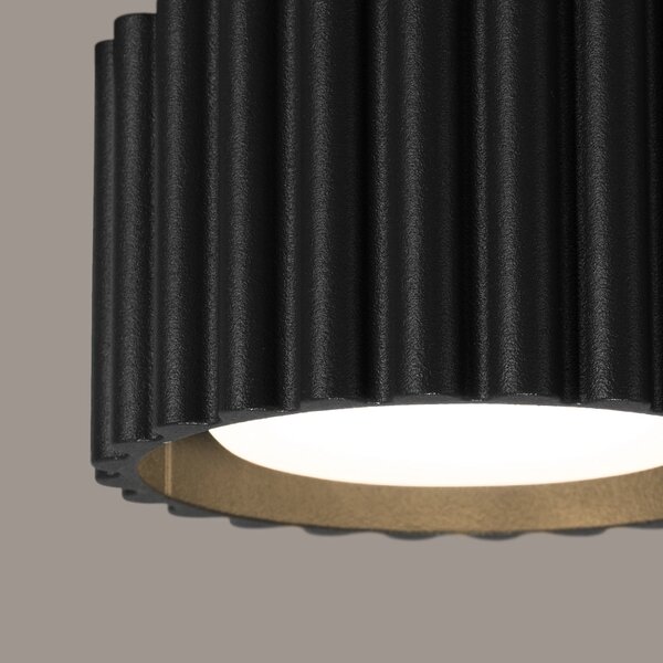 Stropní svítidlo Aura, 1x černé hliníkové stínítko, (6 cm)