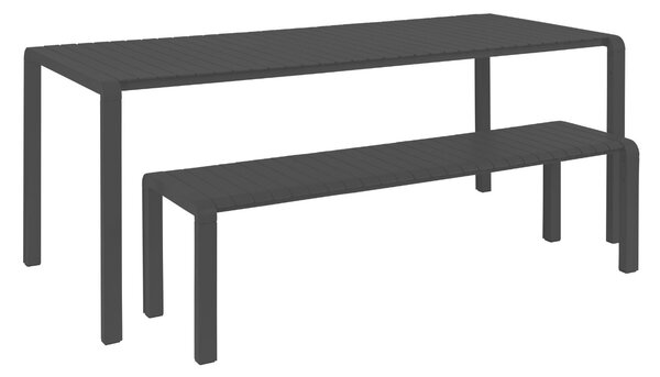 Černý kovový zahradní jídelní stůl ZUIVER VONDEL 214 x 97 cm