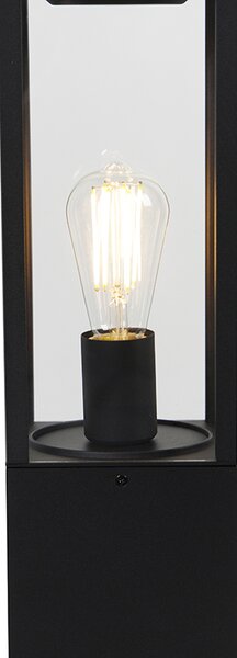 Venkovní sloupková lampa černá 80 cm se zemním hrotem a kabelovou průchodkou - Charlois