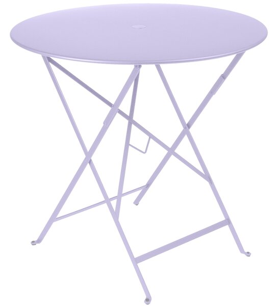 Fialový kovový skládací stůl Fermob Bistro Ø 77 cm