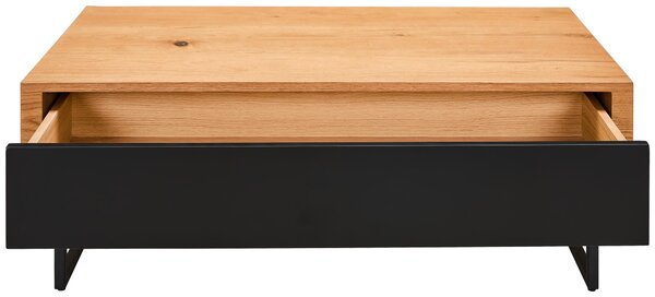KONFERENČNÍ STOLEK, přírodní barvy, černá, dřevo, kov, kompozitní dřevo, 110/60/40 cm MID.YOU - Konferenční stolky, Online Only