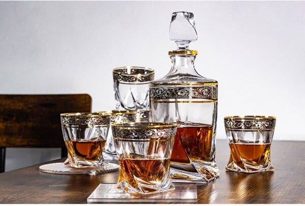 BOHEMIA QUADRO GOLD-PLATINUM WHISKY SADA 1+6 KS
