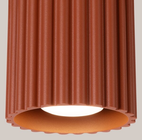 Stropní svítidlo Aura, 1x okrově červené hliníkové stínítko, (10 cm)
