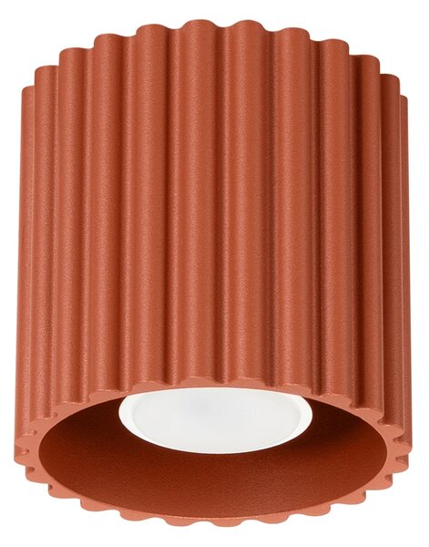 Stropní svítidlo Aura, 1x okrově červené hliníkové stínítko, (10 cm)