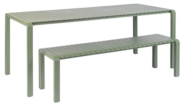 Zelený kovový zahradní jídelní stůl ZUIVER VONDEL 214 x 97 cm