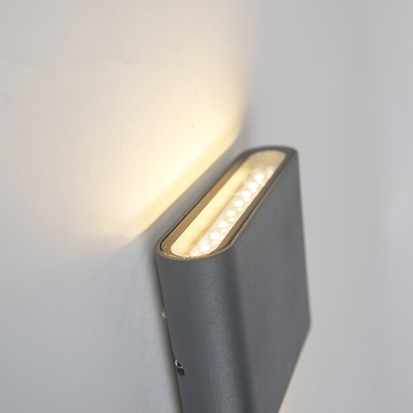 Nástěnné svítidlo antracitové 11,5 cm vč. LED IP65 - Batt