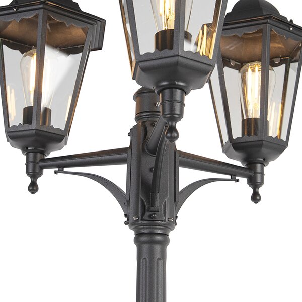 Venkovní lampa venkovského stylu černá IP44 - New Orleans 3
