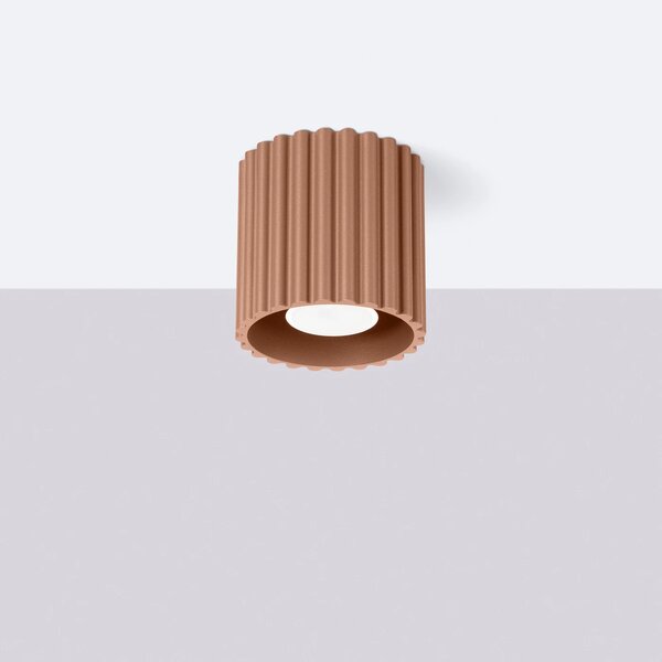 Stropní svítidlo Aura, 1x hnědé hliníkové stínítko, (10 cm)