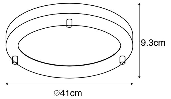 Moderní stropní svítidlo zlaté 41 cm IP44 - Yuma