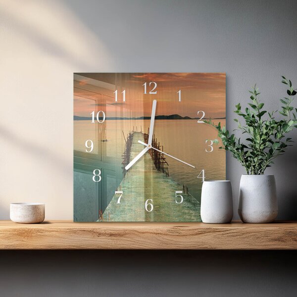 Skleněné hodiny Síť zskb-30x30-00081233