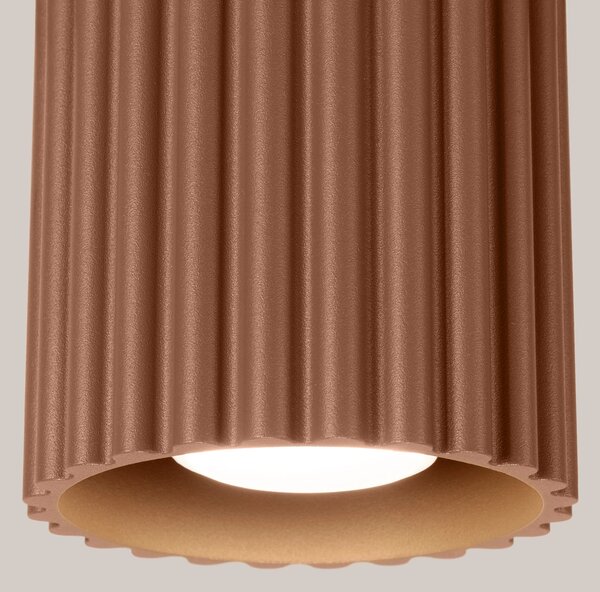 Stropní svítidlo Aura, 1x hnědé hliníkové stínítko, (10 cm)
