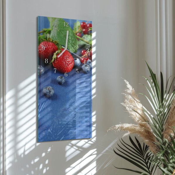 Skleněné hodiny vertikální Bobule zsppb-30x60-00090697