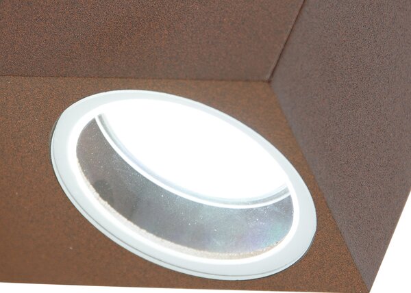 Průmyslová nástěnná lampa rezavě hnědá IP44 - Baleno