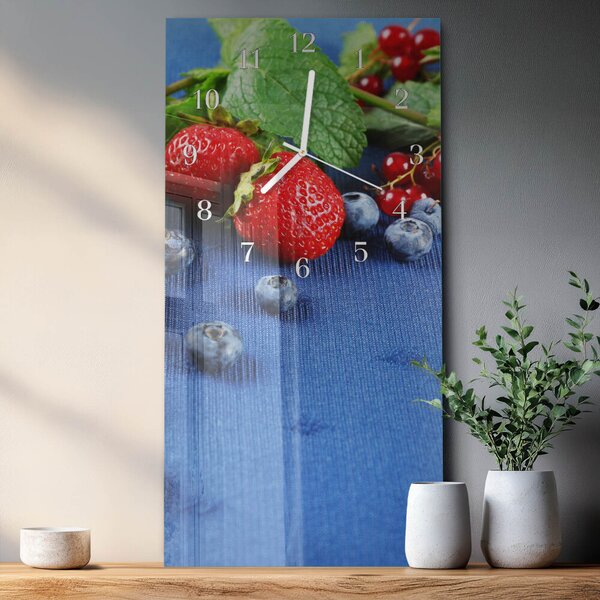 Skleněné hodiny vertikální Bobule zsppb-30x60-00090697