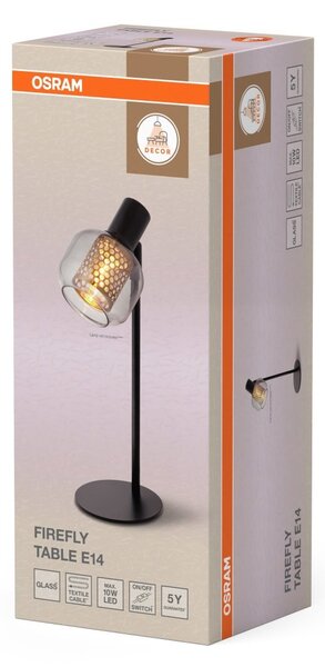 Stolní lampa Firefly, 1x E14, Černá