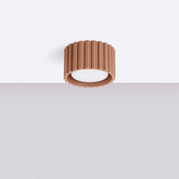 Stropní svítidlo Aura, 1x hnědé hliníkové stínítko, (6 cm)
