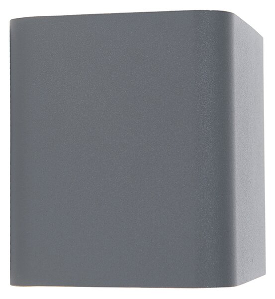 Moderní nástěnné svítidlo tmavě šedé vč. LED IP54 čtvercové - Evi