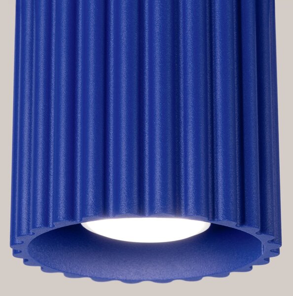 Stropní svítidlo Aura, 1x modré hliníkové stínítko, (10 cm)