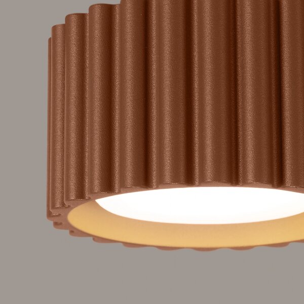 Stropní svítidlo Aura, 1x hnědé hliníkové stínítko, (6 cm)