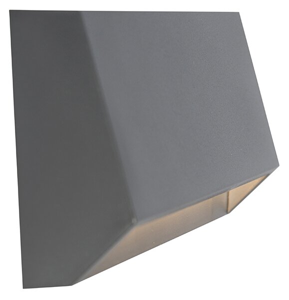 Moderní venkovní nástěnné svítidlo tmavě šedé vč. LED IP65 - Sandstone 2