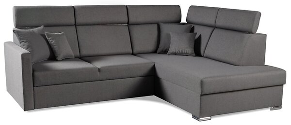 Sedací souprava SLIM XL | 238x180 cm | pravá | rozkládací + úložný prostor | letto 97 grafitová EASY CLEAN