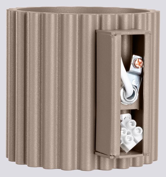 Nástěnné svítidlo Aura, 1x taupe hliníkové stínítko
