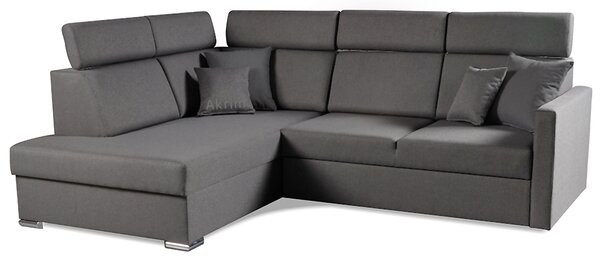 Sedací souprava SLIM XL | 180x238 cm | levá | rozkládací + úložný prostor | letto 97 grafitová EASY CLEAN