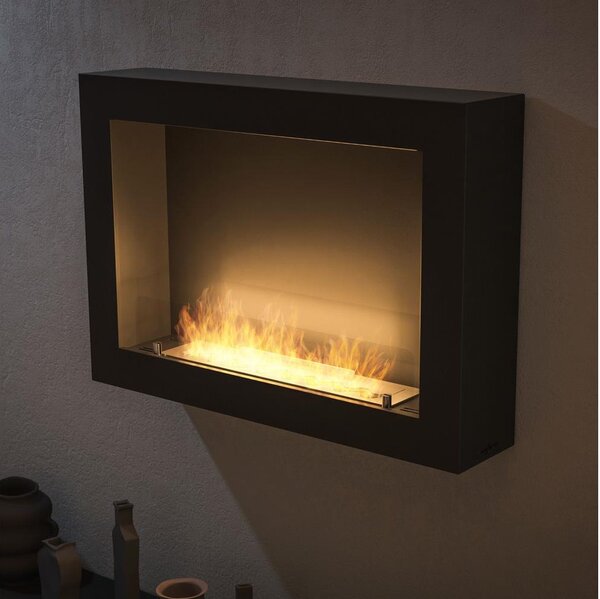 InFire - Nástěnný BIO krb 80x56 cm 3kW černá