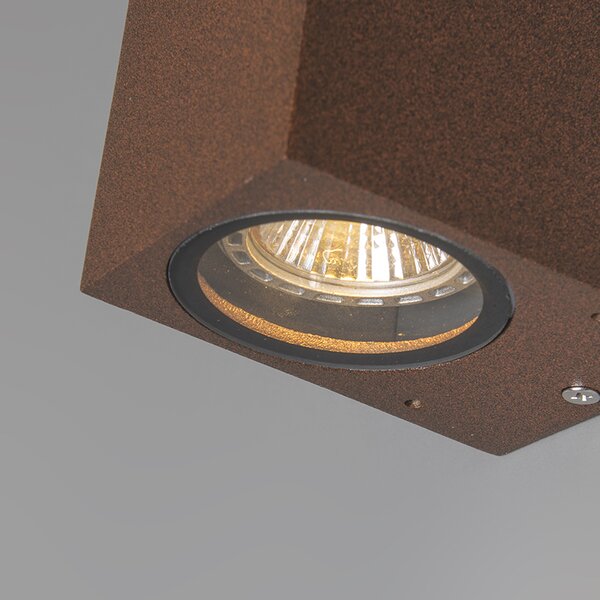 Sada 2 průmyslových nástěnných lamp rezavě hnědých IP44 - Baleno
