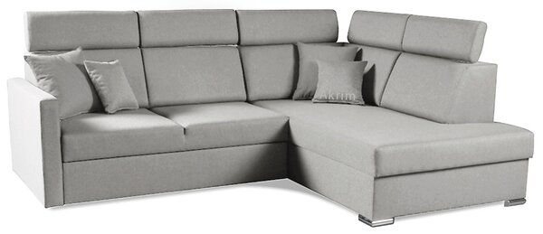 Sedací souprava SLIM XL | 238x180 cm | pravá | rozkládací + úložný prostor | letto 80 šedá EASY CLEAN