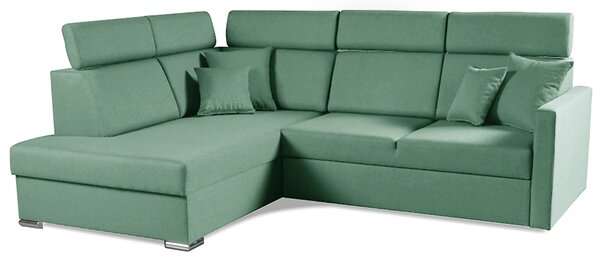 Sedací souprava SLIM XL | 180x238 cm | levá | rozkládací + úložný prostor | letto 75 mintová EASY CLEAN