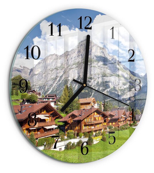 Skleněné nástěnné hodiny Hory zsoc-fi30-00173164