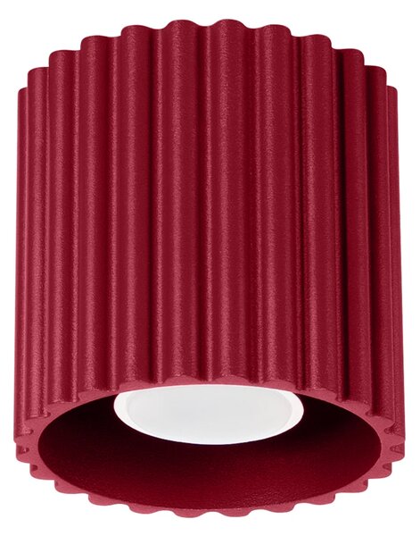 Stropní svítidlo Aura, 1x bordó hliníkové stínítko, (10 cm)